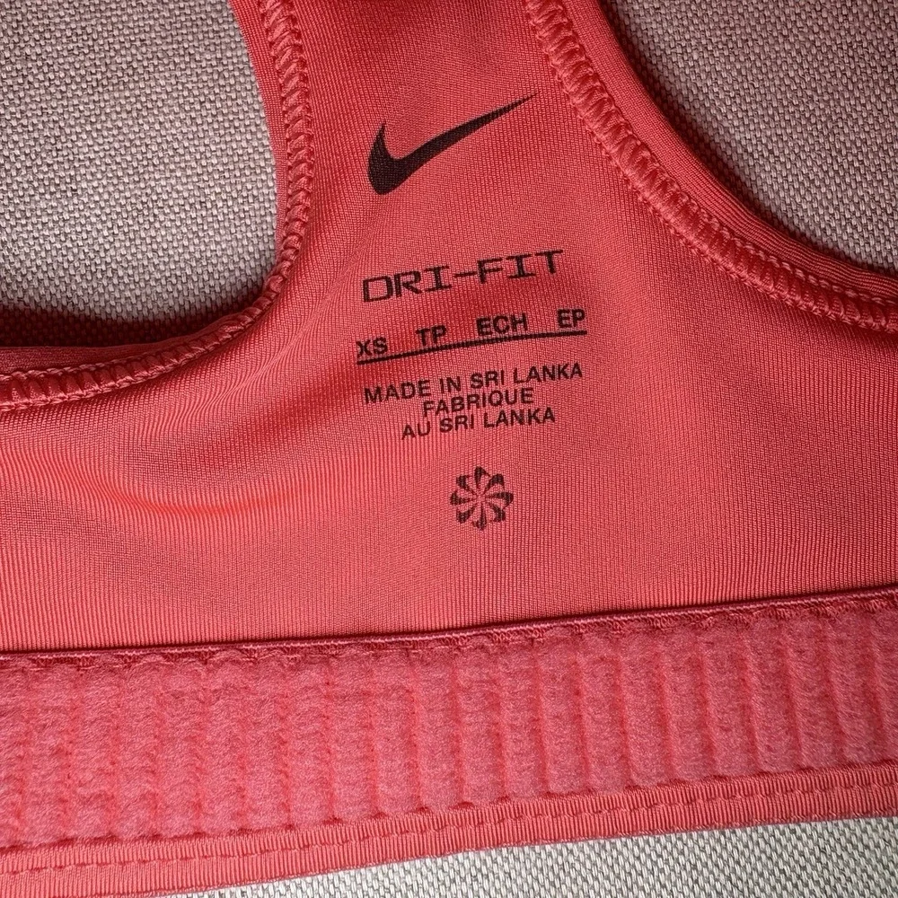 Nike Dri Fit Swoosh Sports Bra Womens Size XS Non-Padded Coral And Blue Lot of 2